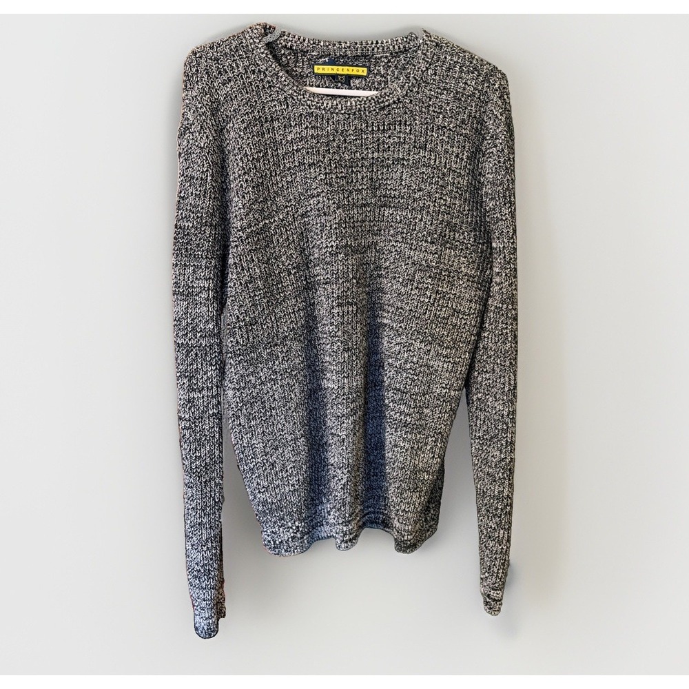 Women's S Oversized Marled Cotton Blend Knit Sweater Prince & Fox Cozy